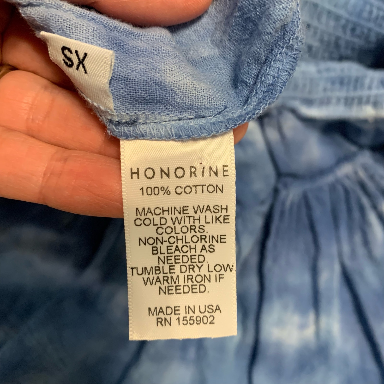 St. Bernard Honorine Tie Dye Smocked Ruffled Mini Skirt Blue Xs — image 6 of 6